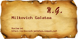 Milkovich Galatea névjegykártya